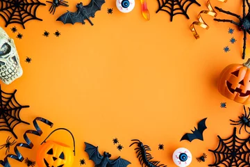 Wandcirkels plexiglas Halloween party border © Ruth Black