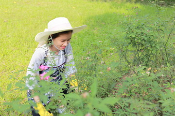 young woman gardening 