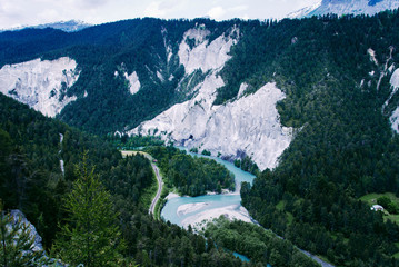 Fototapeta na wymiar Ruinaulta canyon in Switzerland.