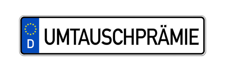 Auspuff mit Abgaswolke und Umtauschprämie Umweltprämie Diesel