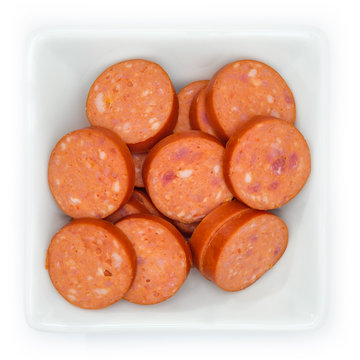 Debreziner Wurst in Scheibenin Schale
