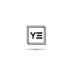 Initial Letter YE Logo Template Design