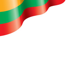Lithuania flag, vector illustration on a white background.