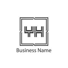 Initial Letter YH Logo Template Design