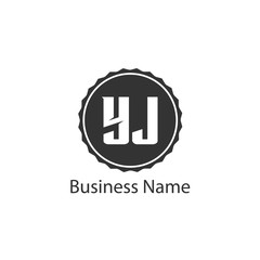 Initial Letter YJ Logo Template Design