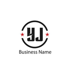 Initial Letter YJ Logo Template Design