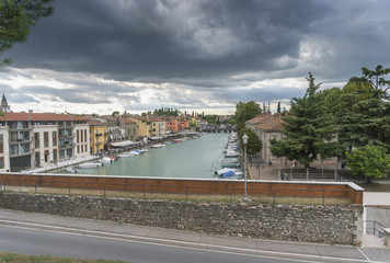Yachts on the pier Lake Garda