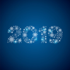 2019 made up of snowflakes pattern new year christmas