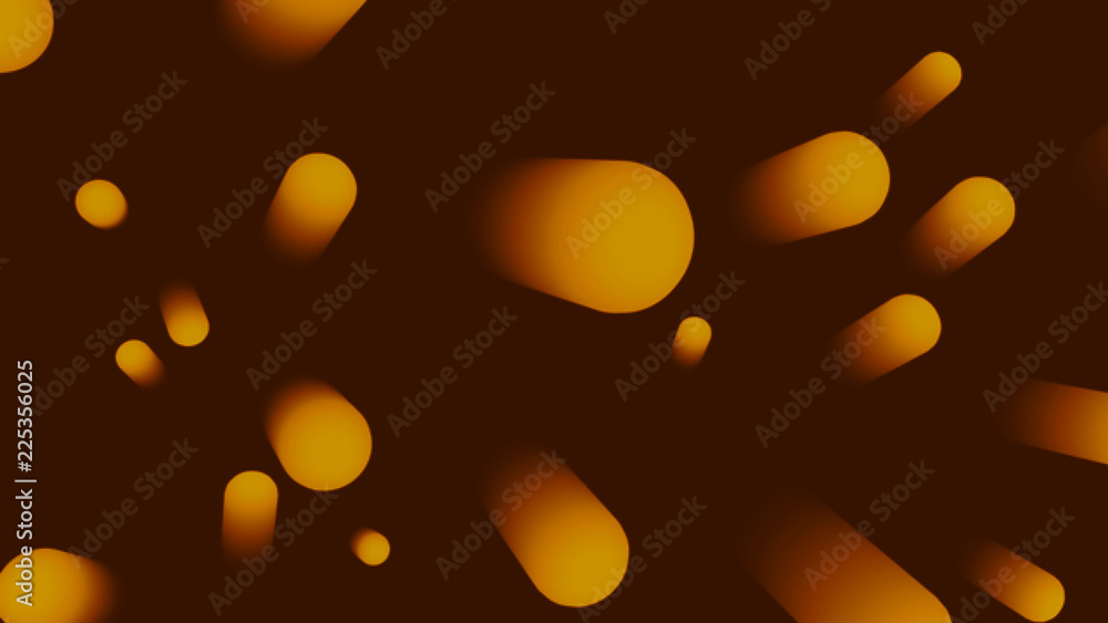 Poster 3d render modern abstract background. simple shapes with gradient on it.