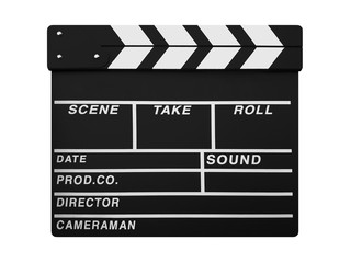 Clapperboard isolated on White