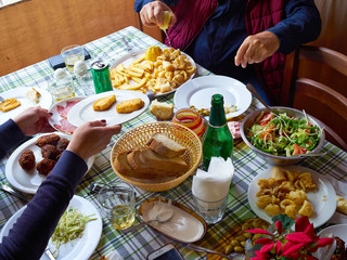 Typical Mediterranean Greek meal diet