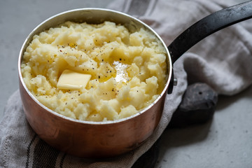 Mashed potatoes in a pot