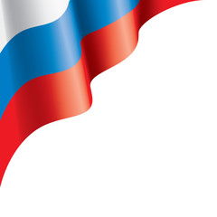 Russia flag, vector illustration on a white background