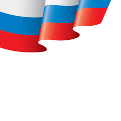 Russia flag, vector illustration on a white background