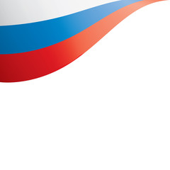 Russia flag, vector illustration on a white background