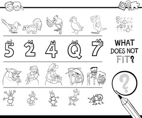 mismatched picture in a row game coloring book