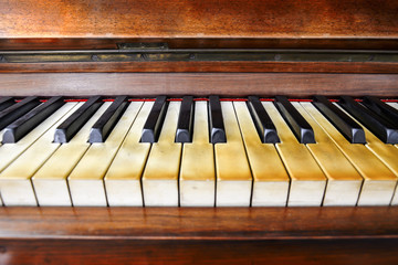 Fototapeta na wymiar close-up view of the keys of a piano