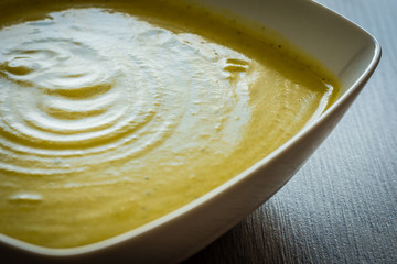 Fresh vegetable soup bowl.