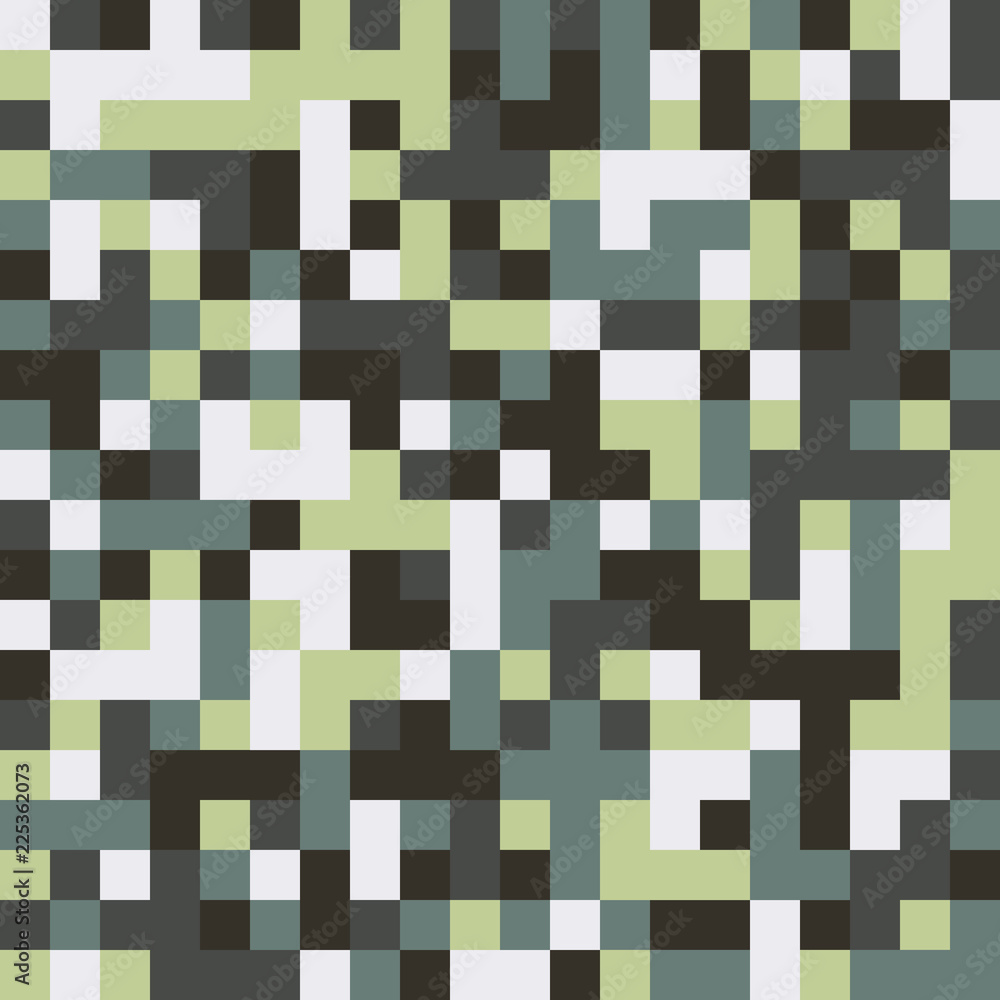 Poster seamless pattern made of colorful squares rotated by 90 degrees, endless mosaic texture made of mute