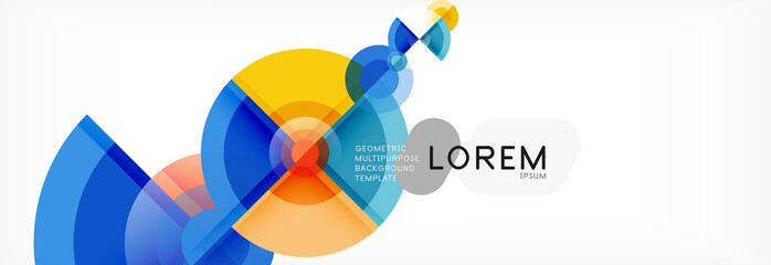 Vector fantastic circle modern geometric background template