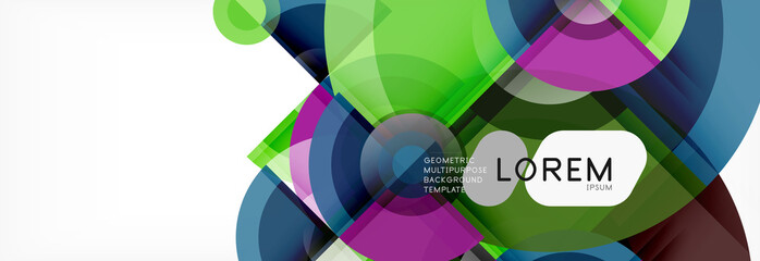 Abstract background bright circles geometric design