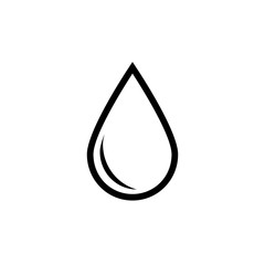 Water drop line icon . Isolated on white background. Vector illustration