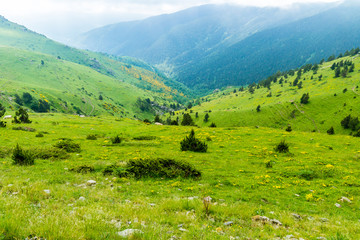 Fototapeta premium Hiking in the Catalan Pyrenees Mountains (Espinavell, Catalonia, Spain)