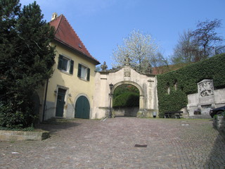 Fototapeta na wymiar Prunktor Schloss Horneck in Gundelsheim