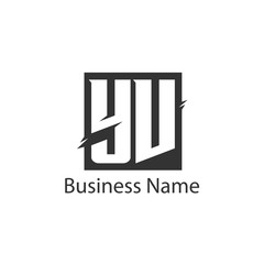 Initial Letter YV Logo Template Design