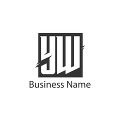 Initial Letter YW Logo Template Design