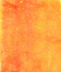 Bright summer orange watercolor background
