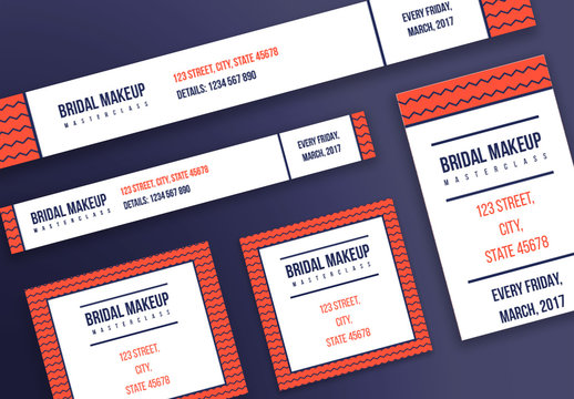 Web Banner Layouts with Geometric Patterns
