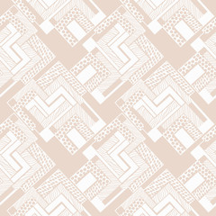 seamless geometric abstract pattern with waves of stripes and dots