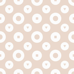 Geometric seamless pattern. Circles and triangles