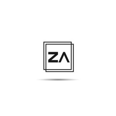 Initial Letter ZA Logo Template Design