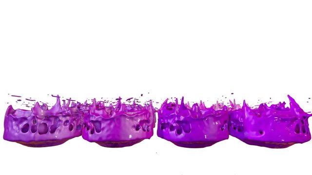 3d render of liquid splash on jar like paint on sound speaker. colorful 3d composition with dancing liquid. 1