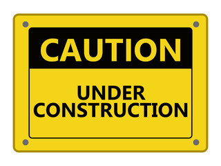 Under construction transit signal. Vector illustration design