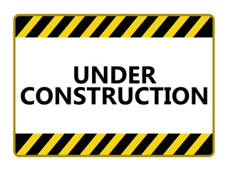 Under construction transit signal. Vector illustration design