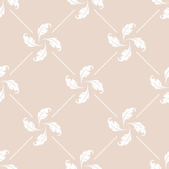 abstract floral seamless pattern with flowers, netting and leaves