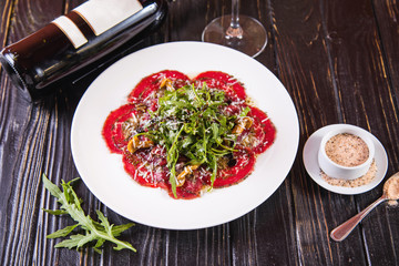 carpaccio with arugula