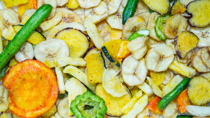 野菜チップスの背景