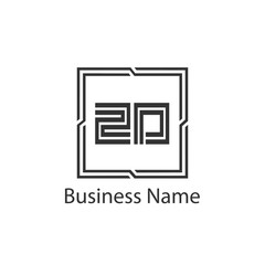 Initial Letter ZD Logo Template Design