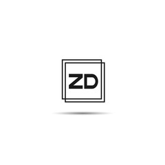 Initial Letter ZD Logo Template Design