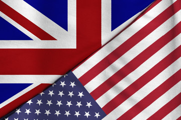 Two flags. United Kingdom and United States.