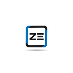 Initial Letter ZE Logo Template Design