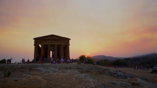 Ancient Greek temple of Concordia , Valley of the Temples, Agrigento, Sicily.