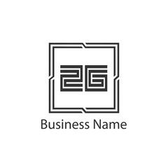 Initial Letter ZG Logo Template Design