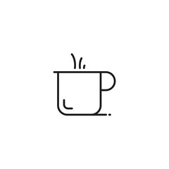 line hot beverage cup icon on white background