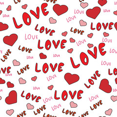 Pattern love and hearts