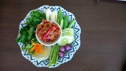 Chilli dip with shrimp